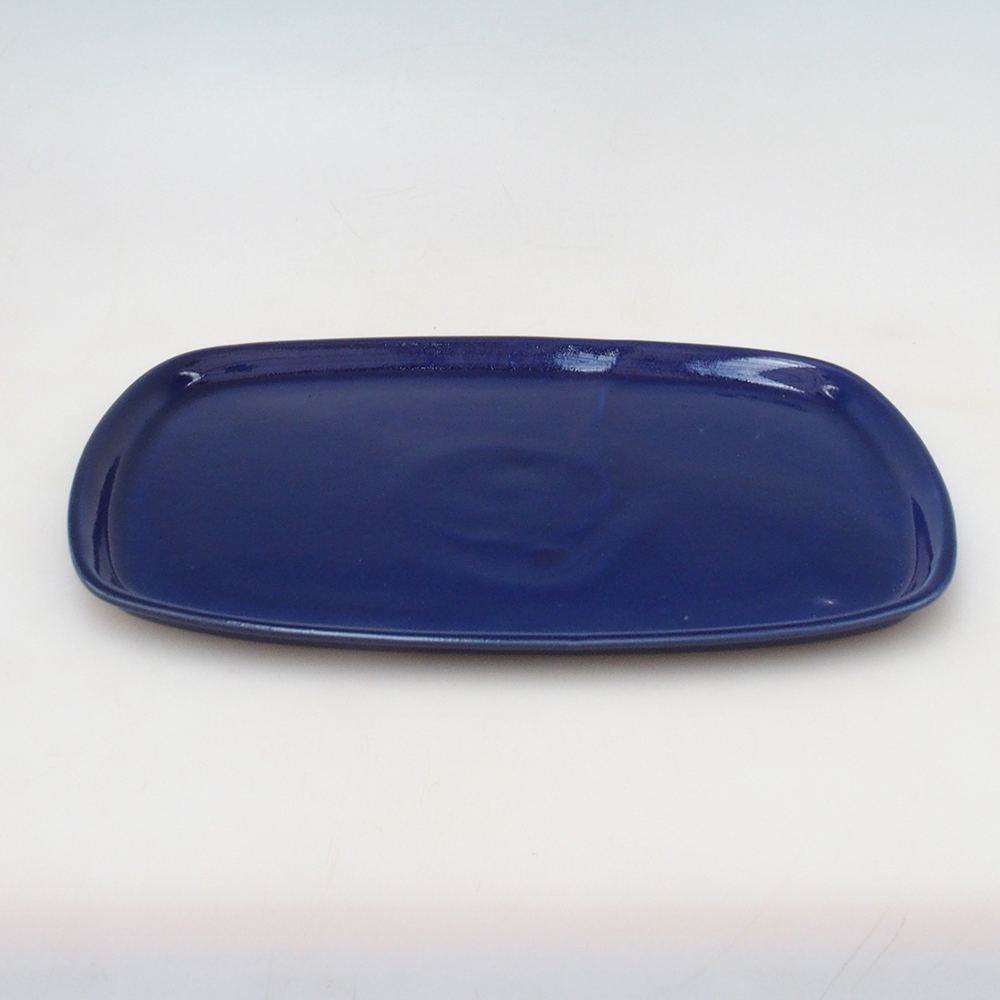 Ceramiczny spodek H10 – 34 x 23,5 x 1,5 cm – niebieski
