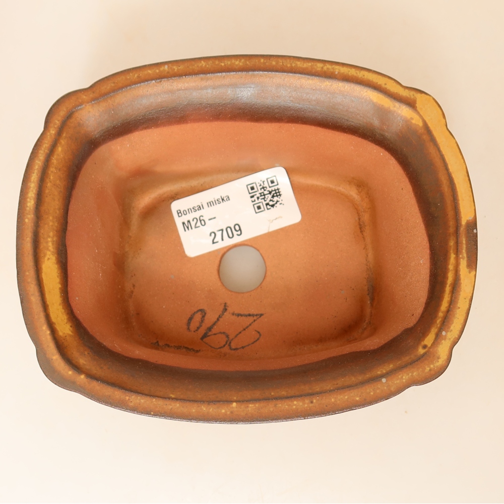 Miska ceramiczna  13 x 10,5 x 5,5 cm, kolor brązowy