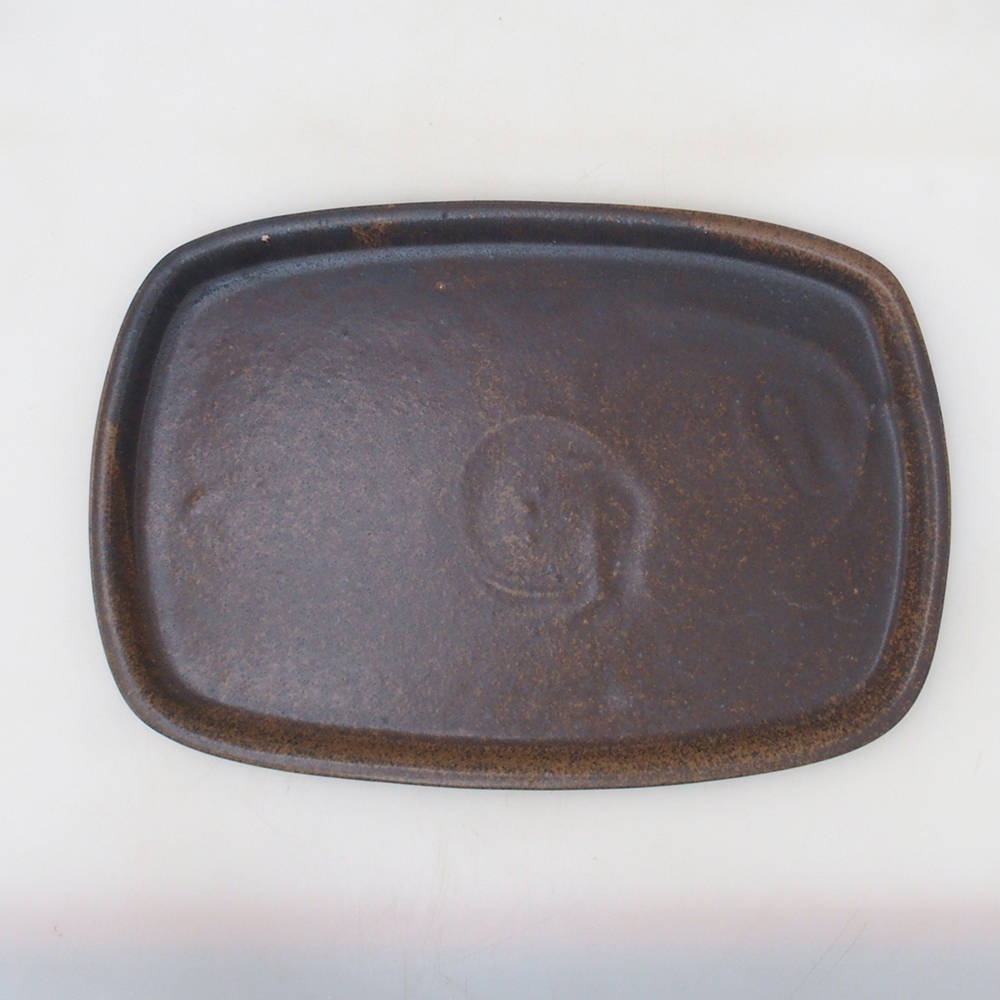 Ceramiczny spodek H09 – 28,5 x 19,5 x 1,5 cm – brązowy