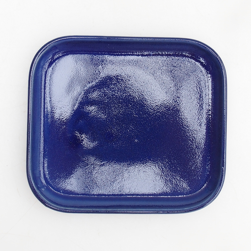 Spodek ceramiczny H38 - 12,5 x 10,5 x 1 cm - niebieski