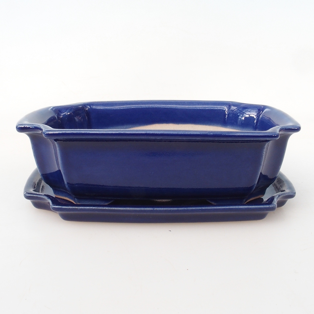 Bonsai bowl + spodek H01 - 12x9x5 cm