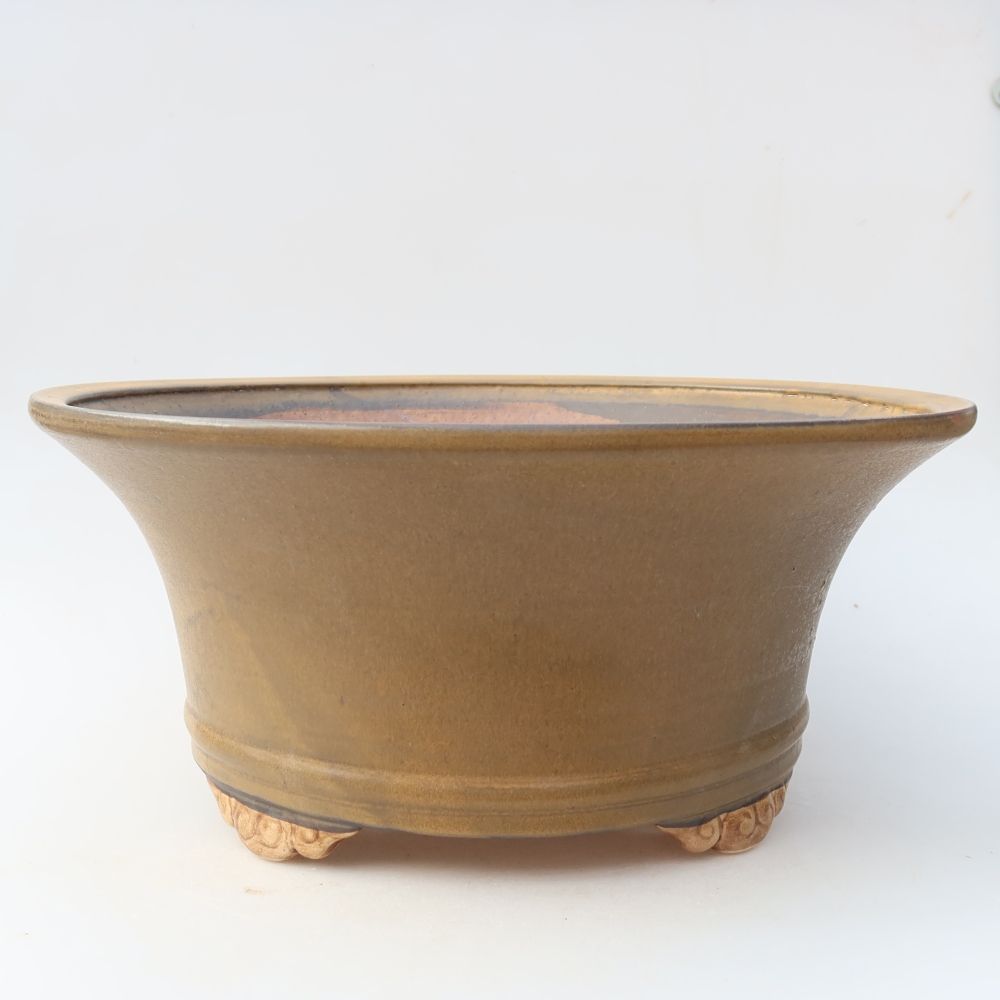 Ceramiczna miska do bonsai 31,5 x 31,5 x 14,5 cm, kolor brązowy
