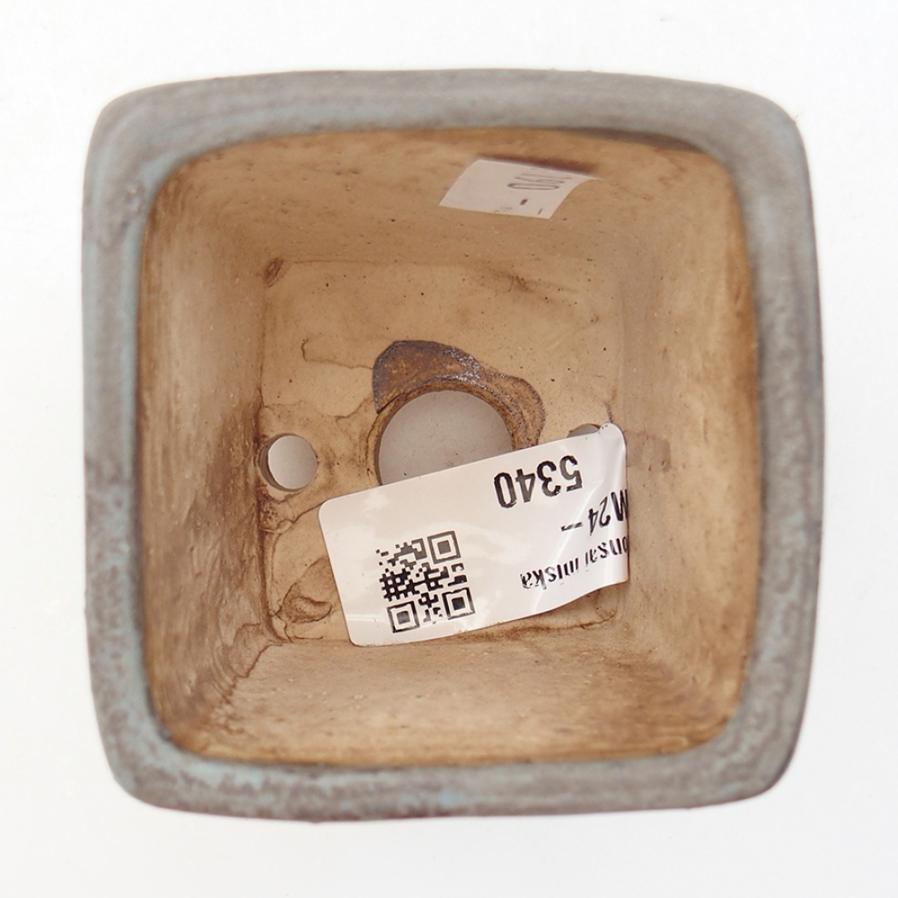Ceramiczna miska bonsai 6,5 x 6,5 x 7 cm, kolor niebieski