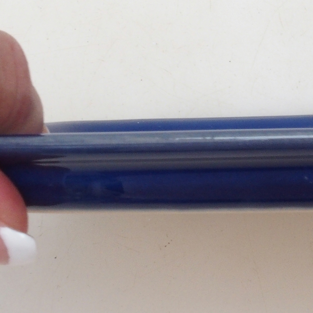 Miska ceramiczna H02 - 17,5 x 12 x 1 cm - niebieski