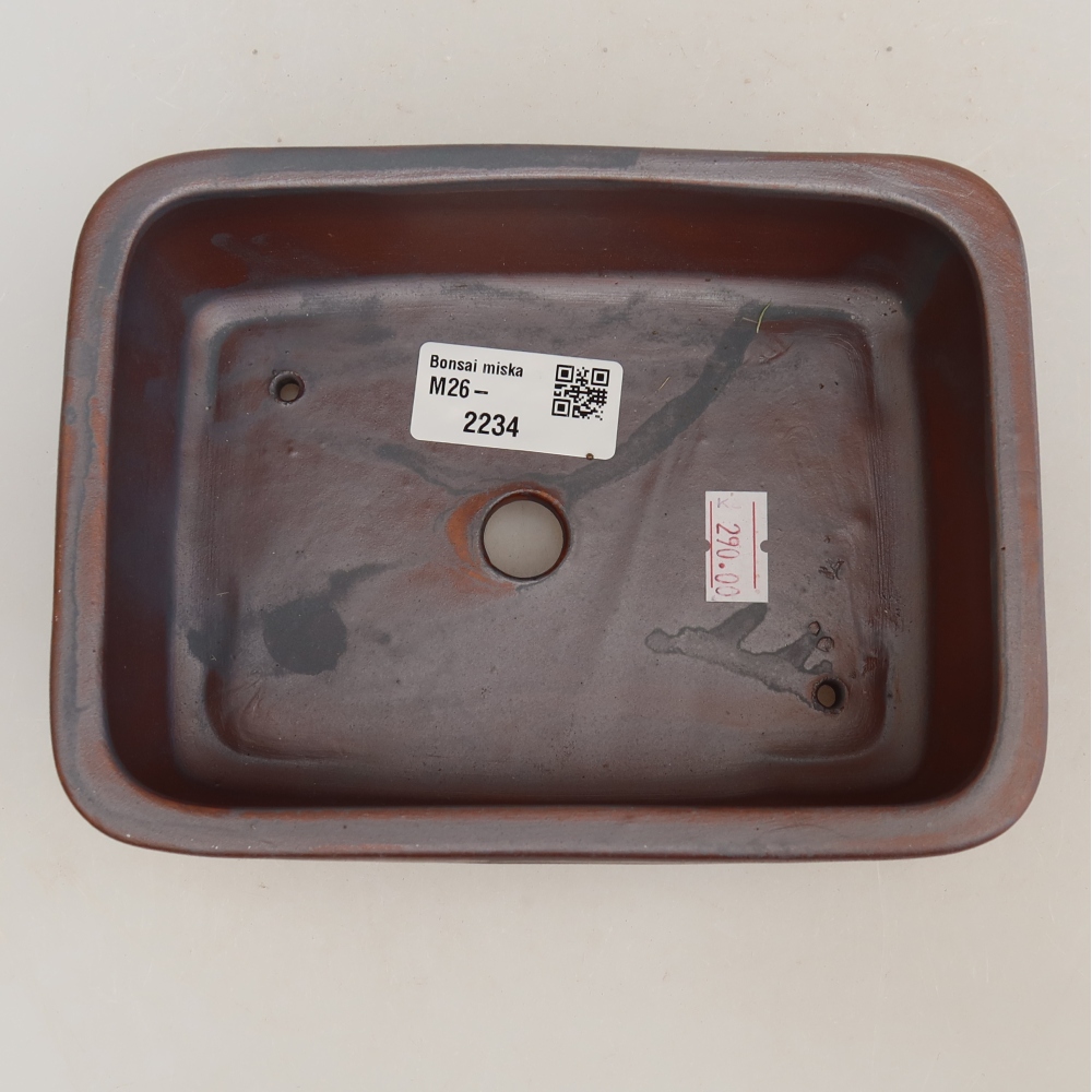 Ceramiczna miska do bonsai 17 x 12,5 x 5,5 cm, kolor metaliczny