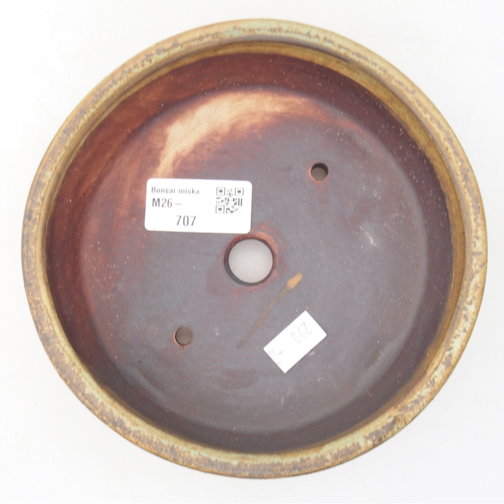 Ceramiczna miska do bonsai 15,5 x 15,5 x 5 cm, zielona