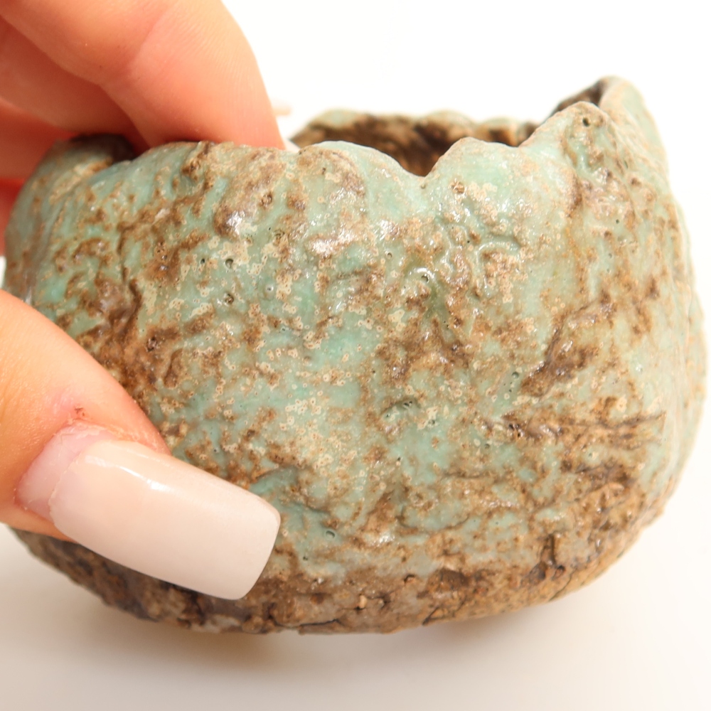 Ceramiczna skorupka  7 x 7 x 5,5 cm, kolor zielony