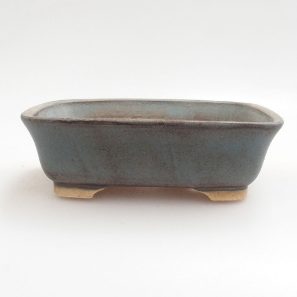 Ceramiczna miska do bonsai 14,5 x 12 x 4,5 cm, kolor niebieski