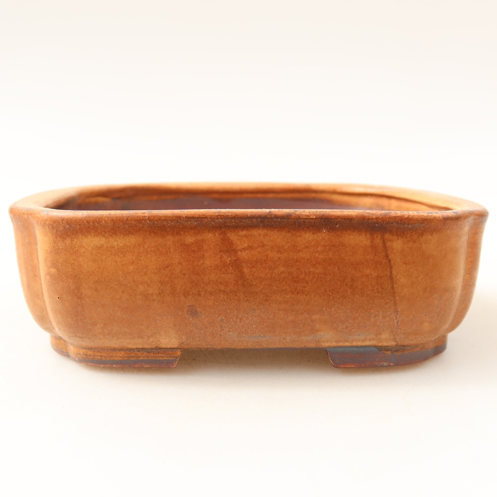 Ceramiczna miseczka do bonsai 13,5 x 12 x 4 cm, kolor brązowy
