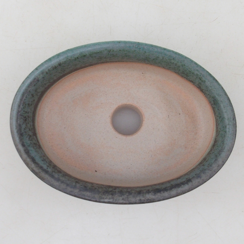 Bonsai bowl H04 - 10,5 x 7,5 x 3 cm. - zielony