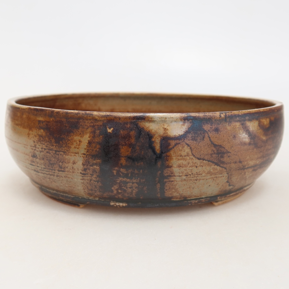 Ceramiczna miska do bonsai 17 x 17 x 5,5 cm, kolor brązowy