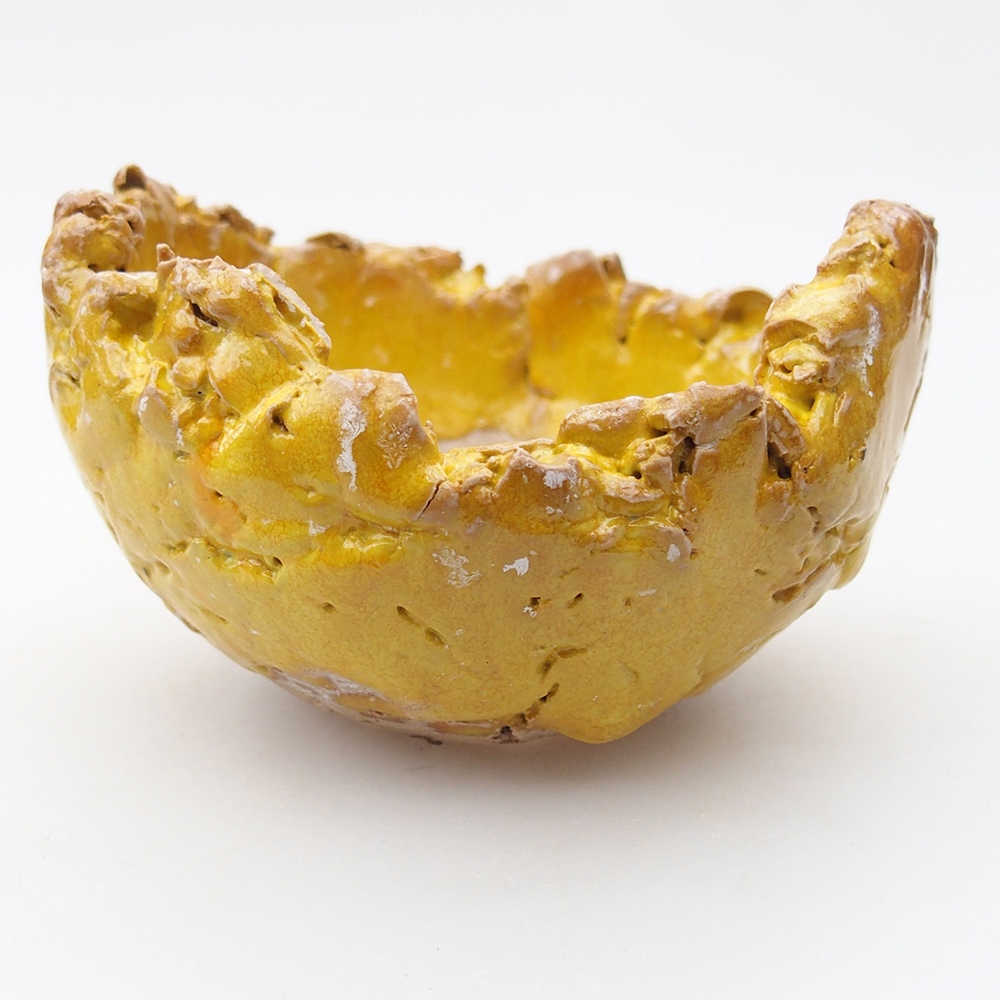 Ceramiczna skorupa 9 x 8,5 x 5,5 cm, kolor żółty