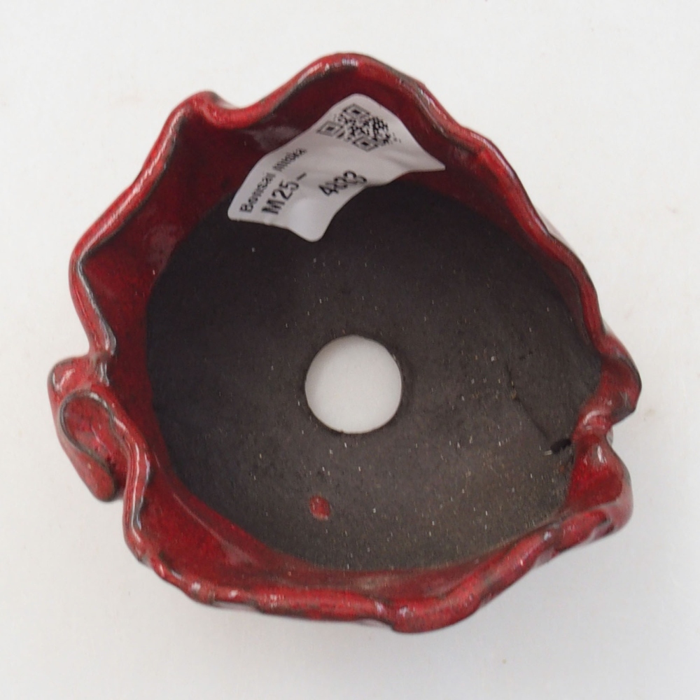 Muszla ceramiczna 8 x 7,5 x 6 cm, kolor czerwony