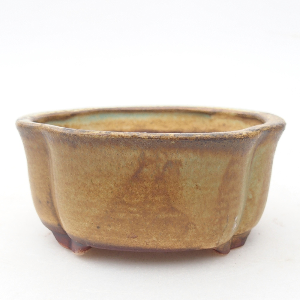 Ceramiczna miska do bonsai 8 x 7,5 x 3,5 cm, kolor zielony