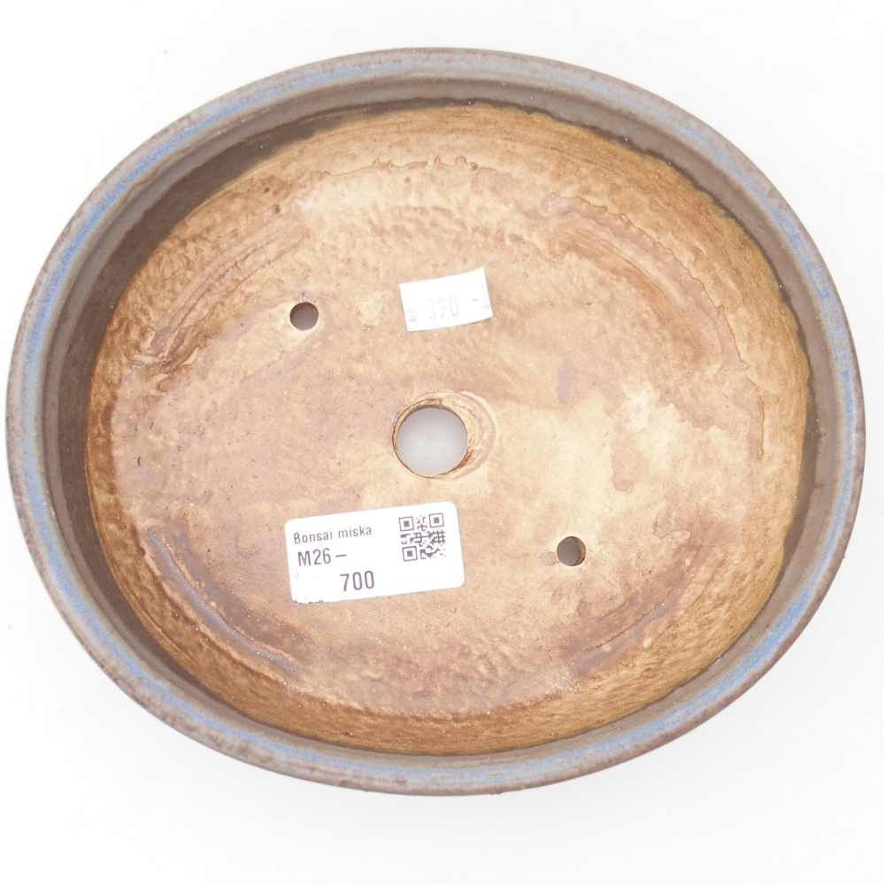 Ceramiczna miska do bonsai 18,5 x 16,5 x 4,5 cm, kolor niebieski
