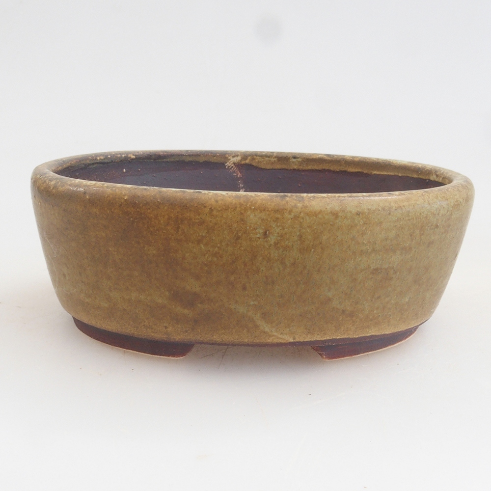 Ceramiczna miska do bonsai 9,5 x 8 x 3 cm, kolor zielony