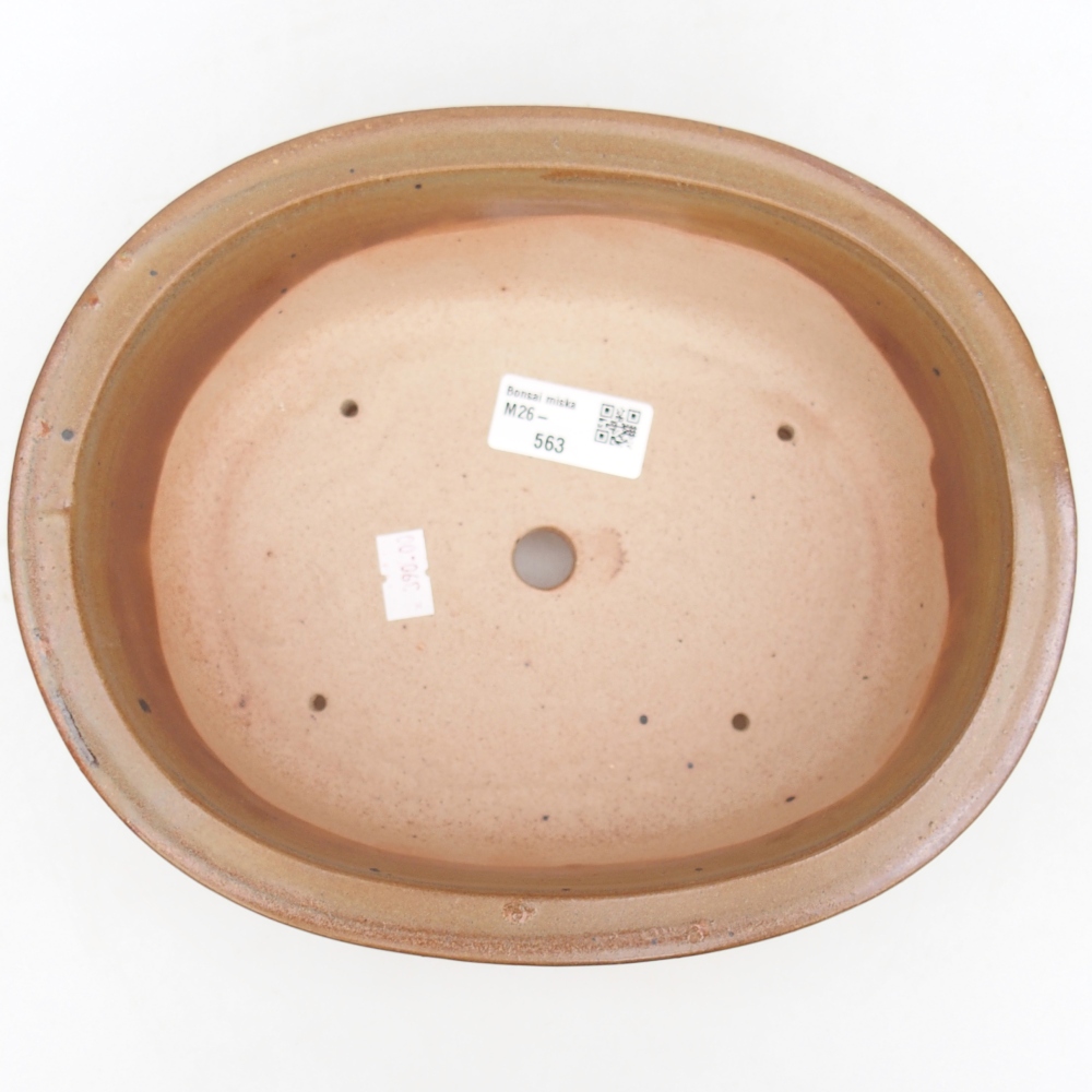 Ceramiczna miska na bonsai 23 x 19 x 7 cm, brązowa