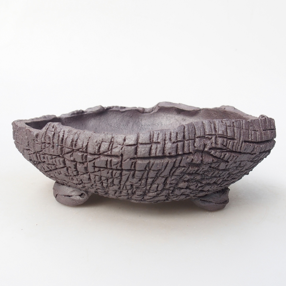 Ceramiczna miska na bonsai 17 x 16 x 6 cm, kolor metaliczny