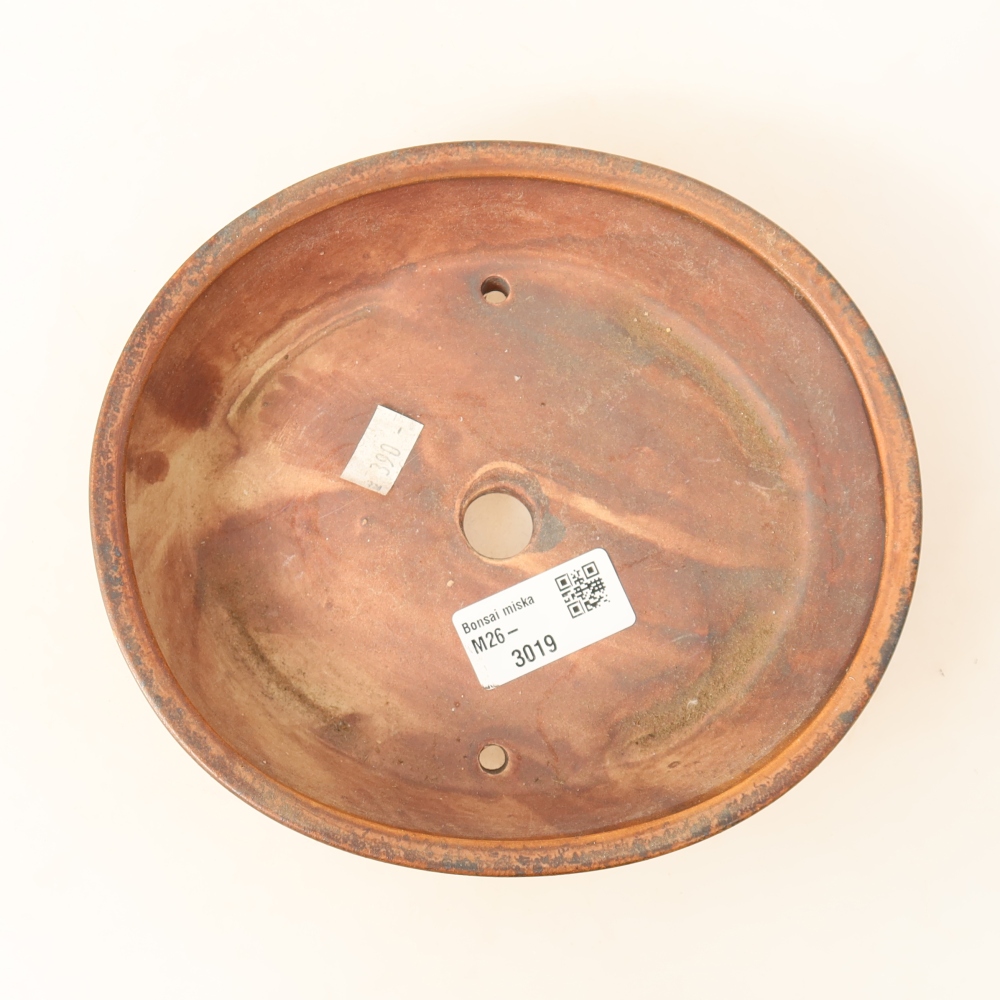 Ceramiczna miska do bonsai 18,5 x 16,5 x 4,5 cm, brązowa