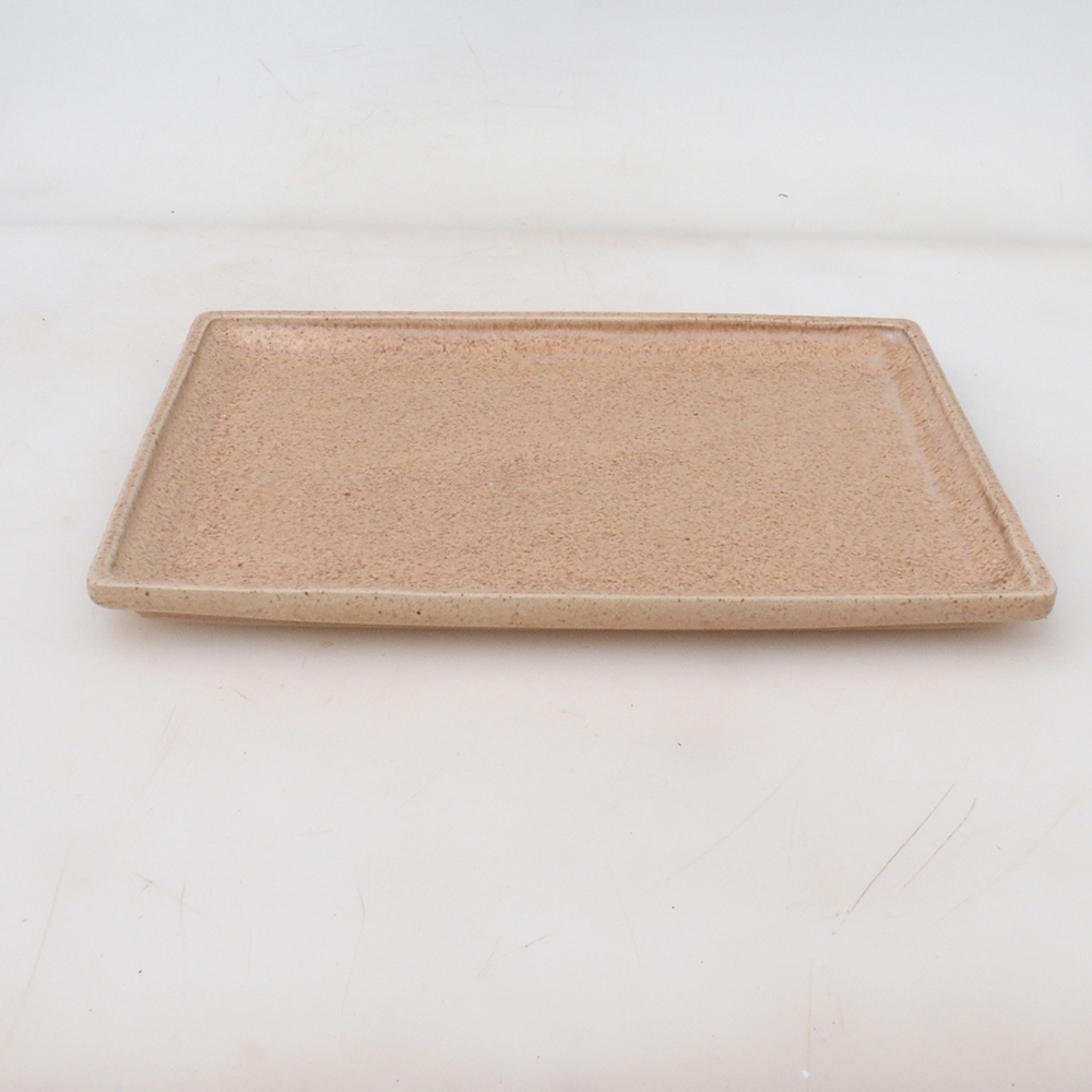 Bonsai bowl prostokątny 22,5 x 17 x 1,5 cm - beżowy
