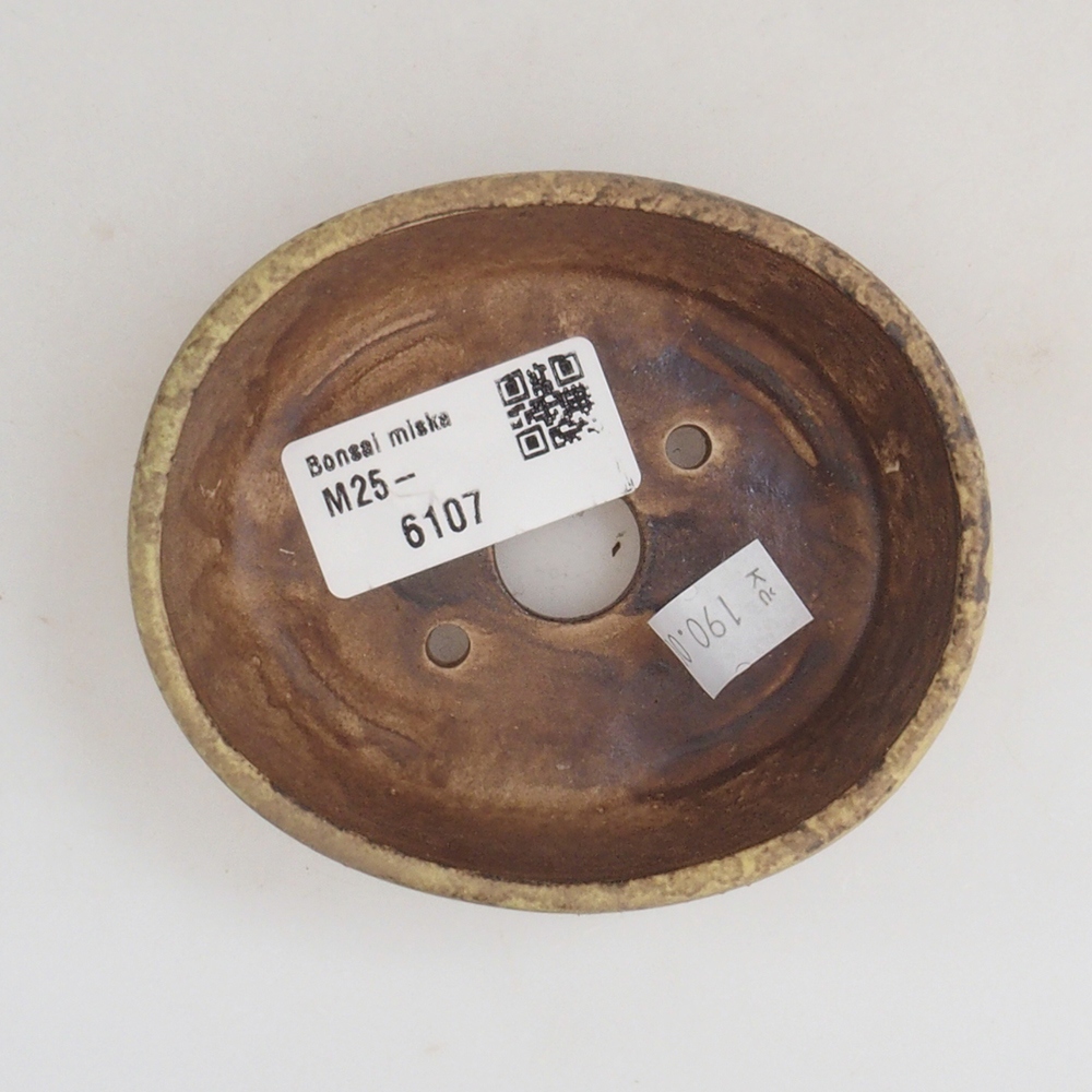 Ceramiczna miska do bonsai 9,5 x 8 x 3 cm, kolor Żółty