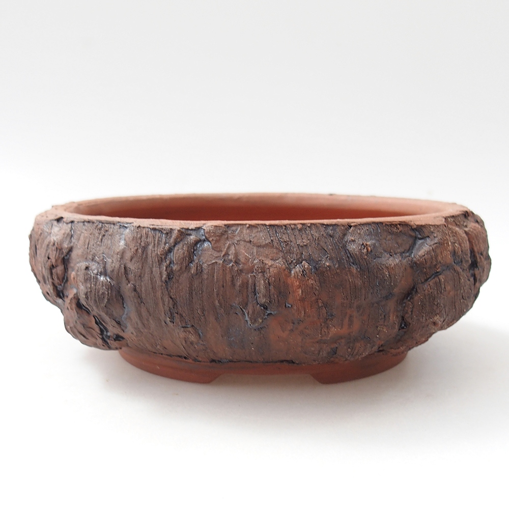 Ceramiczna miska do bonsai 15 x 15 x 5,5 cm, brązowa
