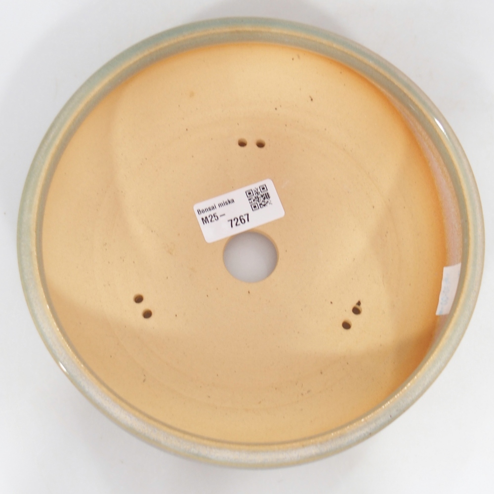 Ceramiczna miska na bonsai 19 x 19 x 6 cm, zielona