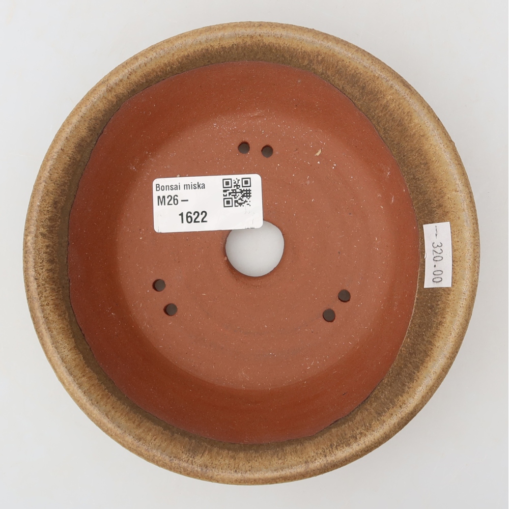 Ceramiczna miska do bonsai 15 x 15 x 4,5 cm, brązowa