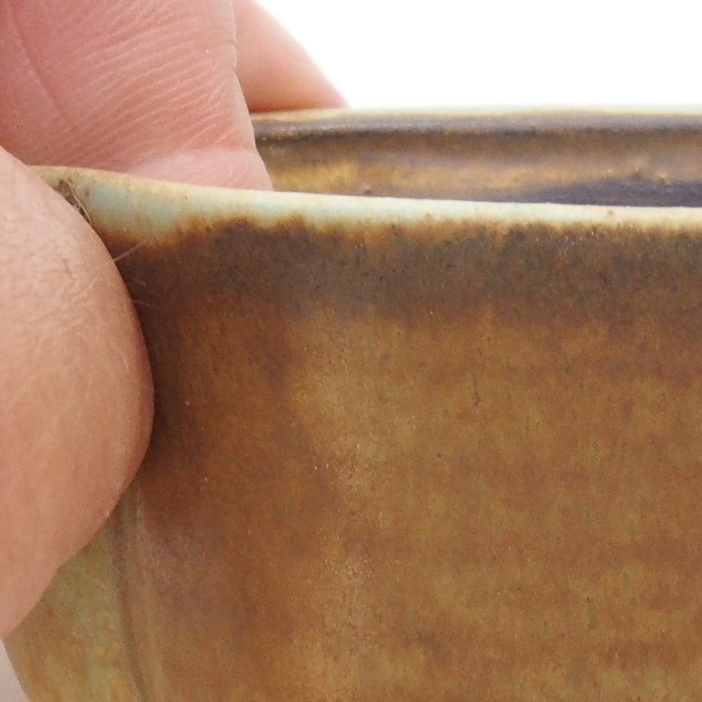Ceramiczna miska do bonsai 7,5 x 7 x 3,5 cm, kolor brązowy