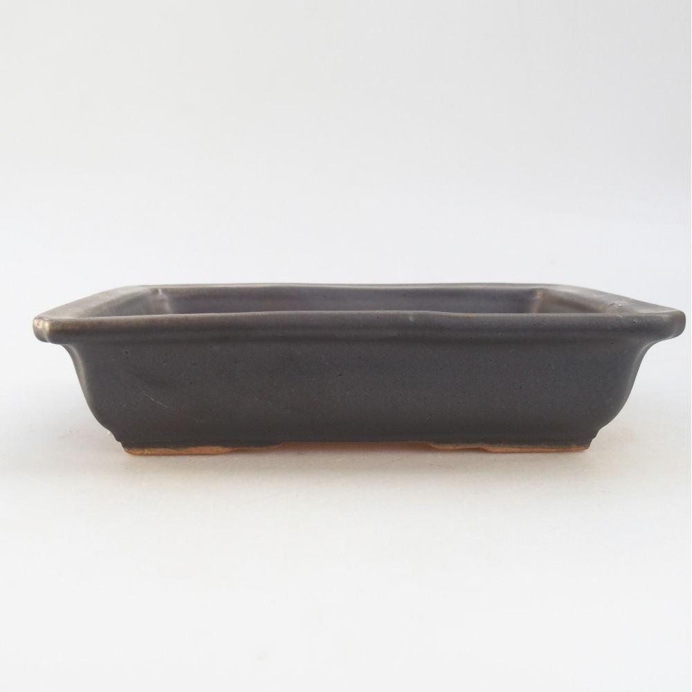 Ceramiczna miska do bonsai 18 x 13,5 x 4 cm, kolor metaliczny