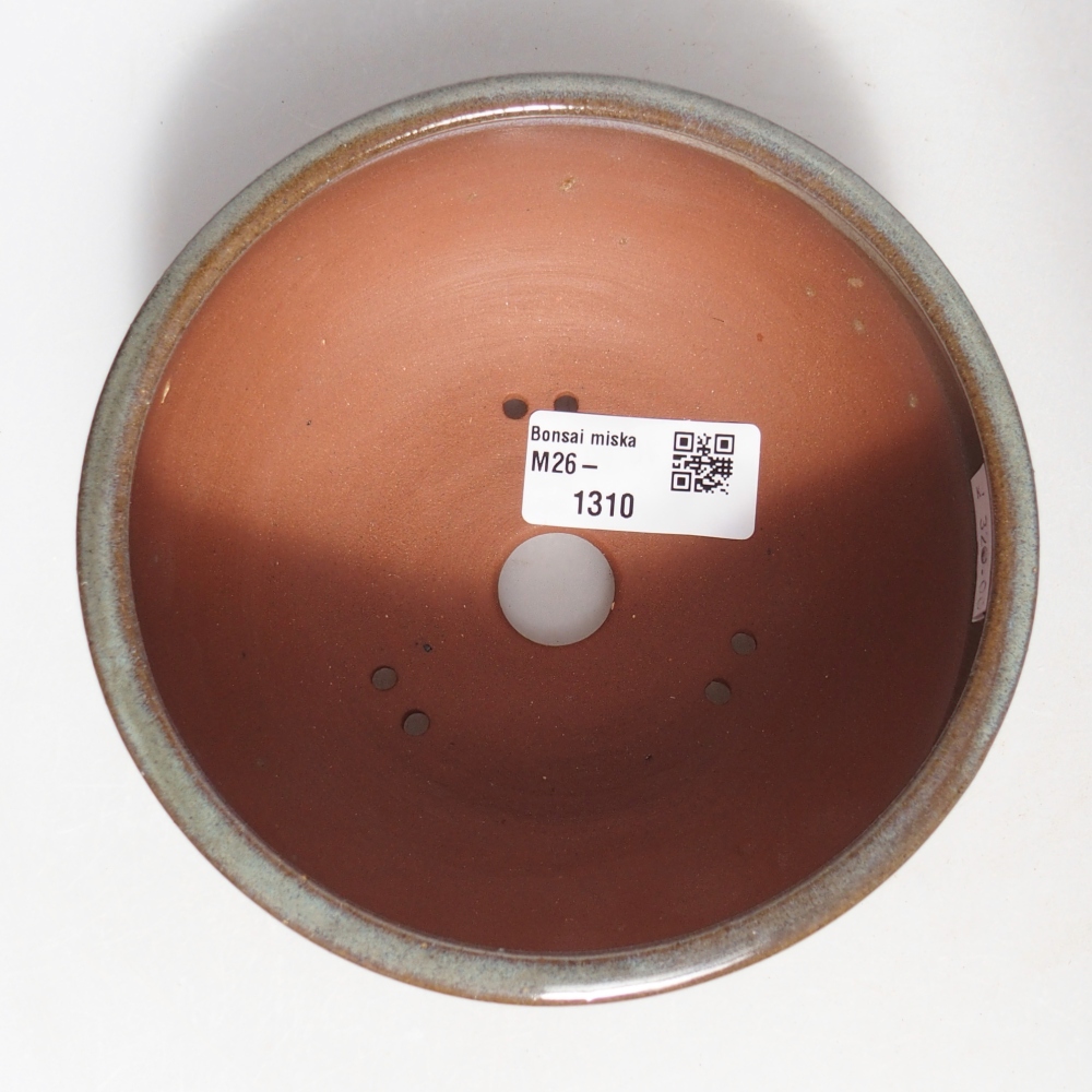 Ceramiczna miska do bonsai 14 x 14 x 6 cm, zielona