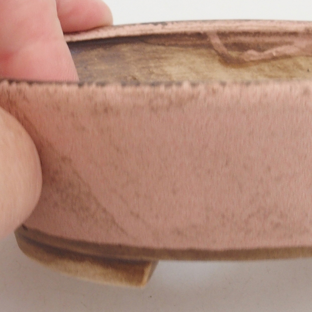 Ceramiczna miska do bonsai 9,5 x 8 x 3 cm, kolor różowy