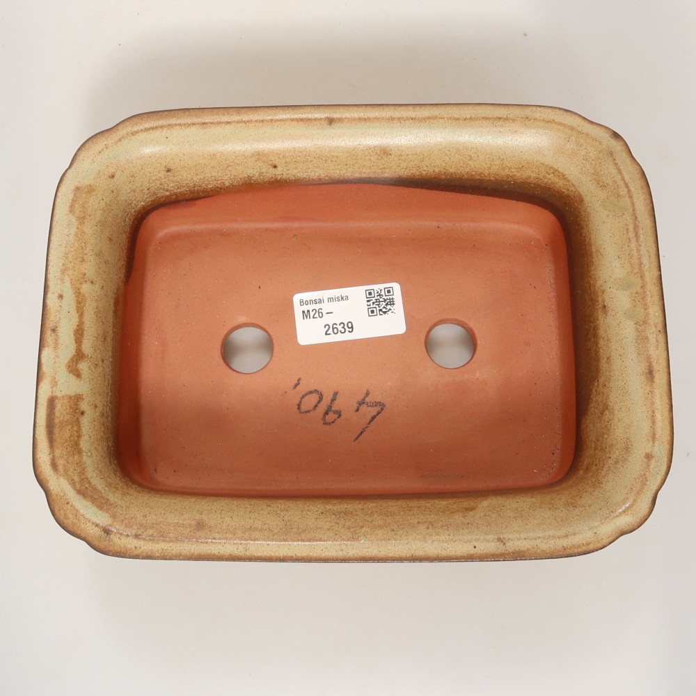 Miska ceramiczna  20 x 15,5 x 6 cm, kolor brązowy