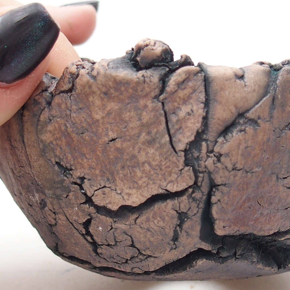 Ceramiczna muszla 9 x 8,5 x 6 cm, kolor zielony