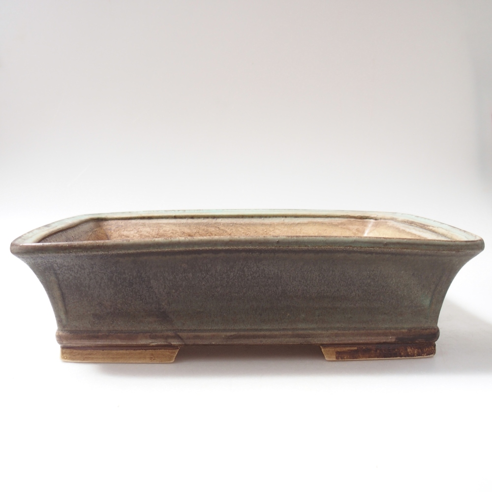 Ceramiczna miska na bonsai 29 x 24 x 8 cm, zielona