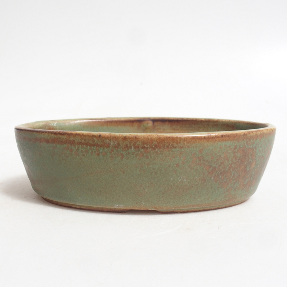 Ceramiczna miska bonsai 15 x 9,5 x 4 cm, kolor zielony