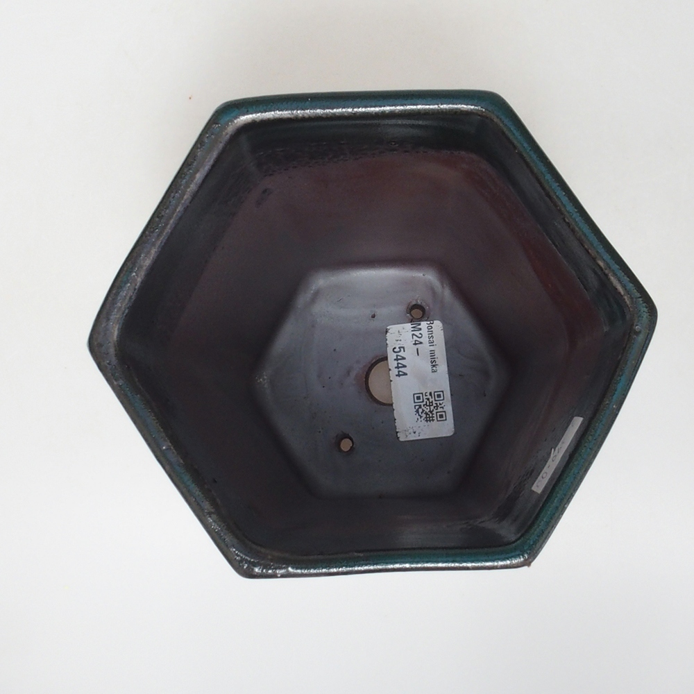 Ceramiczna miska bonsai 13 x 12 x 16,5 cm, kolor zielony