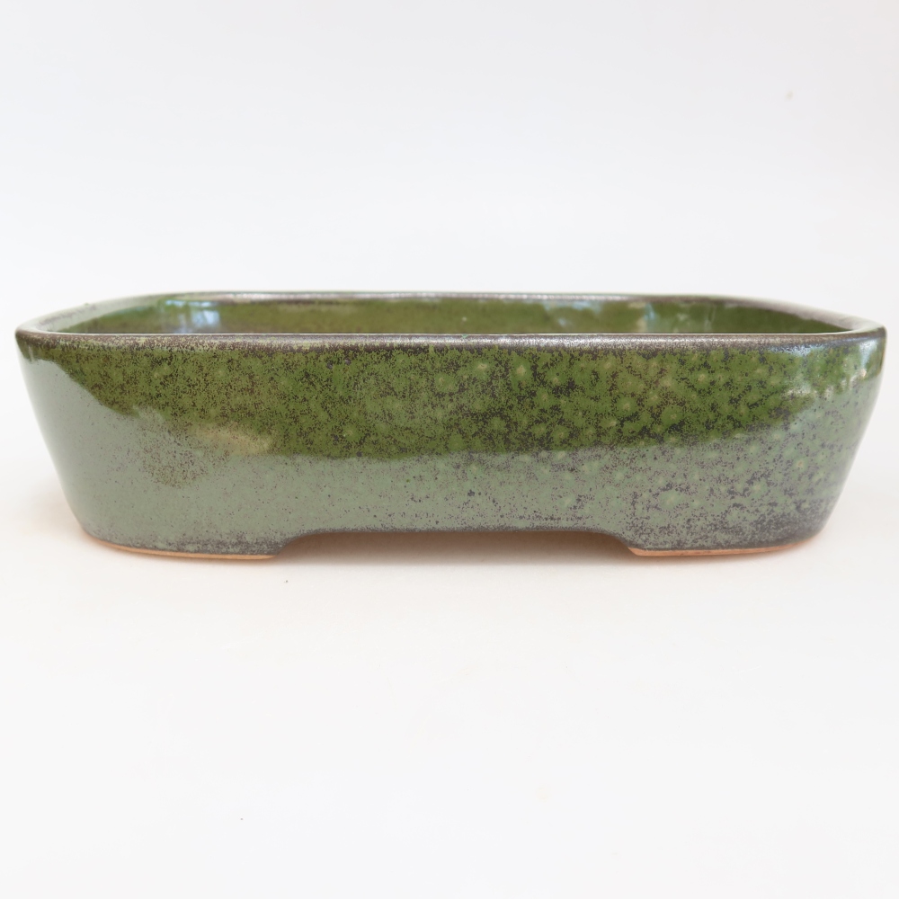 Ceramiczna miska na bonsai 23 x 18 x 5,5 cm, zielona