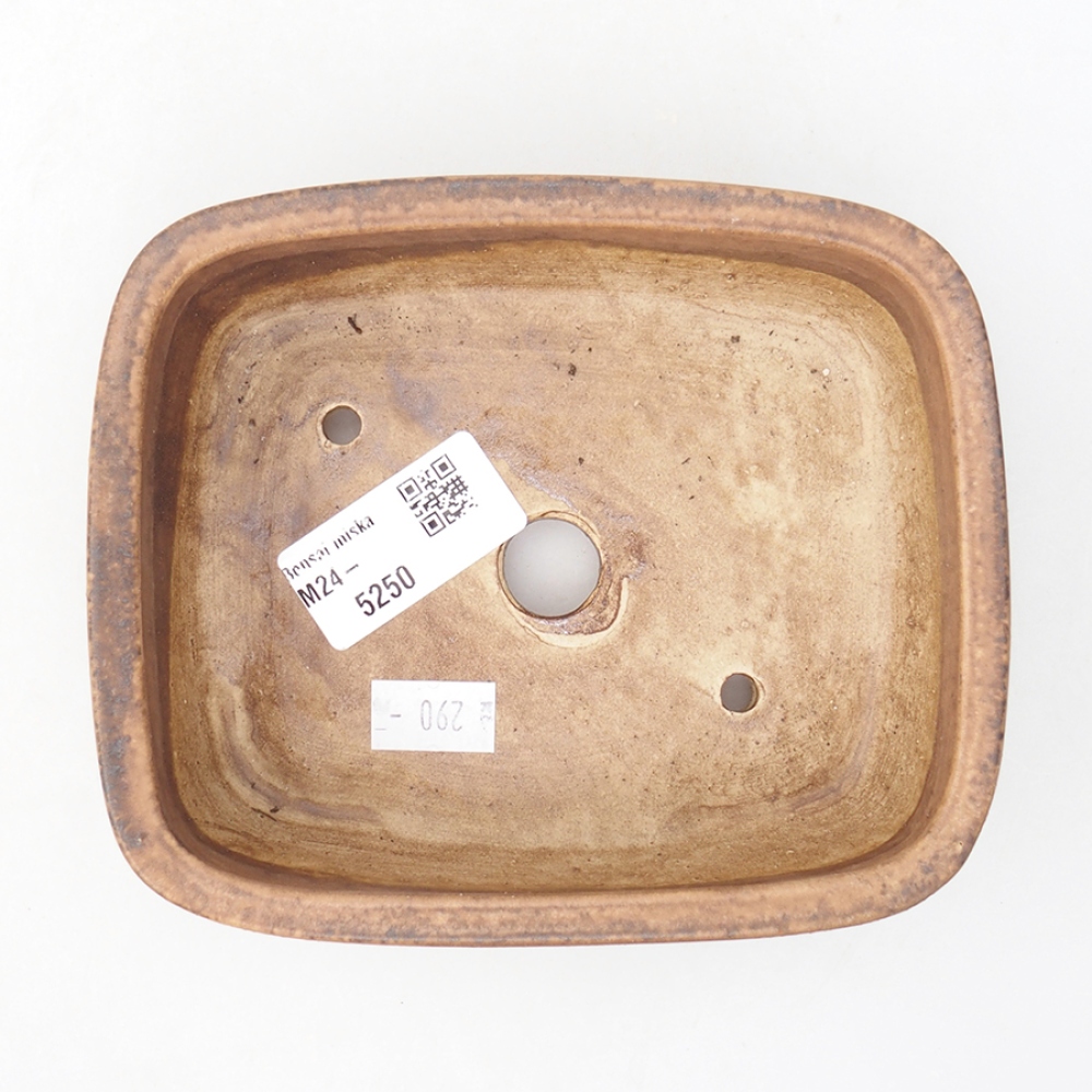 Ceramiczna miska do bonsai 14,5 x 11,5 x 4 cm, kolor brązowy