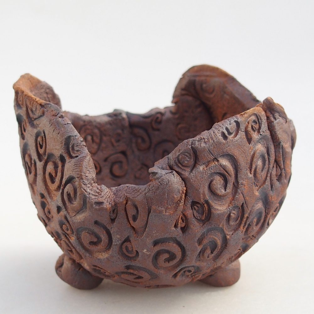 Ceramiczna muszla 8 x 7,5 x 7 cm, kolor brązowy