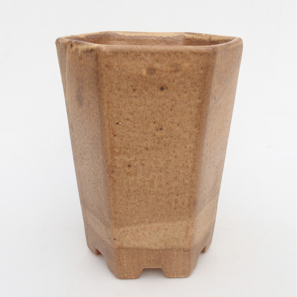 Ceramiczna miska do bonsai 12,5 x 11,5 x 16,5 cm, brązowa