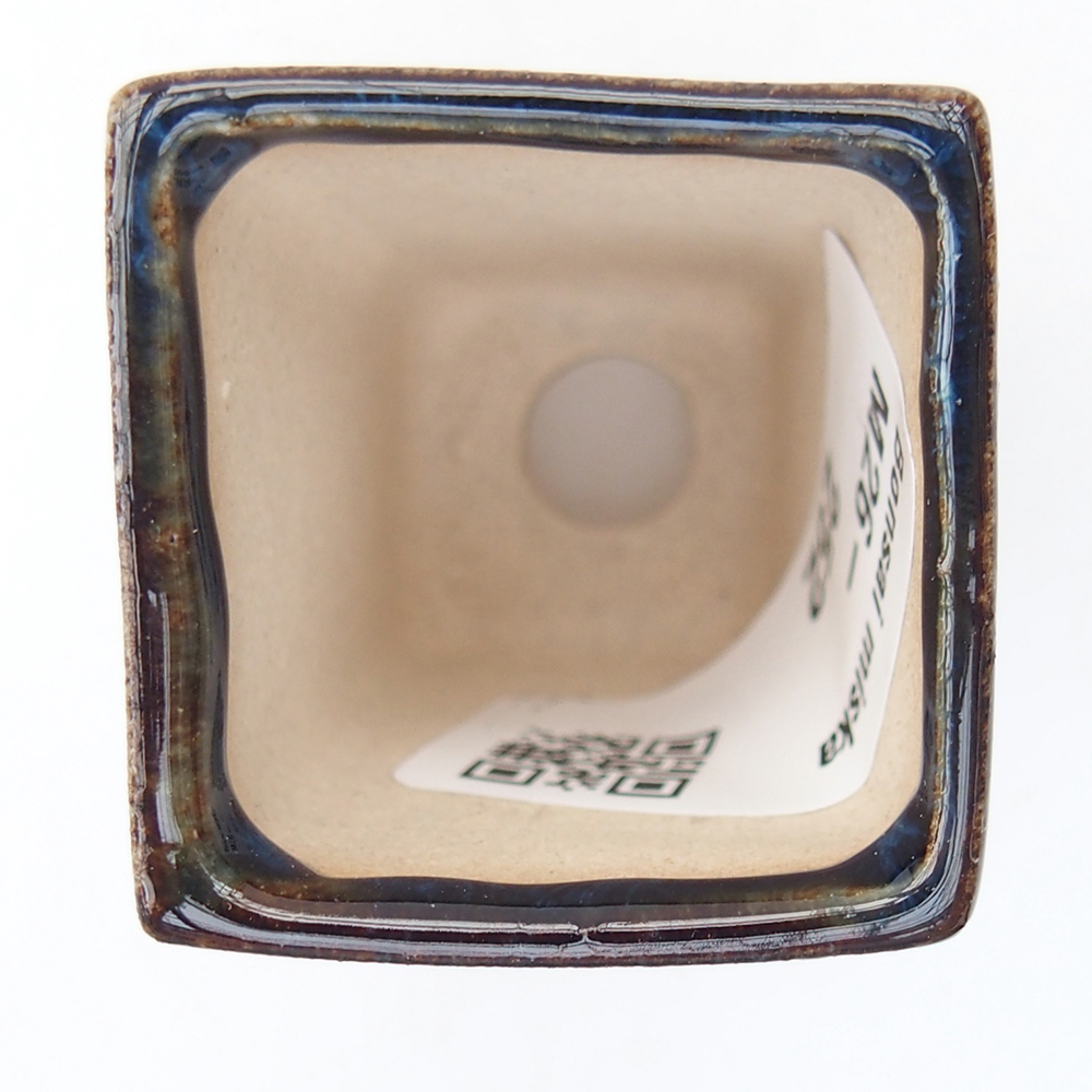 Mini miska do bonsai 3,5 x 3,5 x 5 cm, kolor niebieski