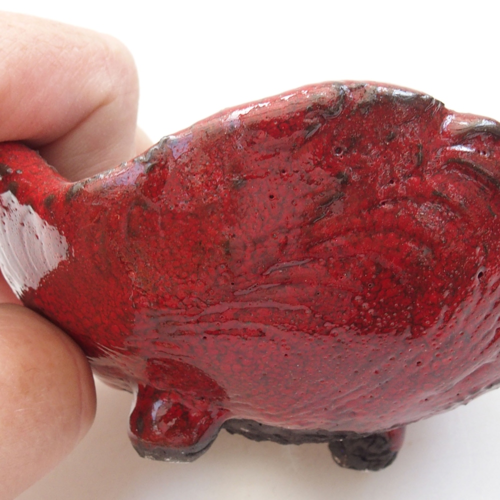 Muszla ceramiczna 9 x 8 x 5 cm, kolor czerwony