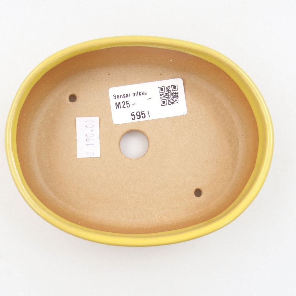 Ceramiczna miska bonsai 13 x 10 x 4 cm, kolor Żółty