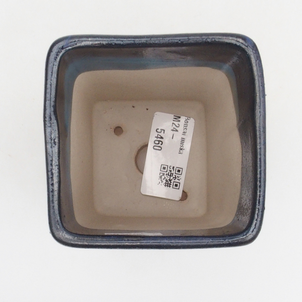 Ceramiczna miska bonsai 8 x 8 x 10,5 cm, kolor niebieski