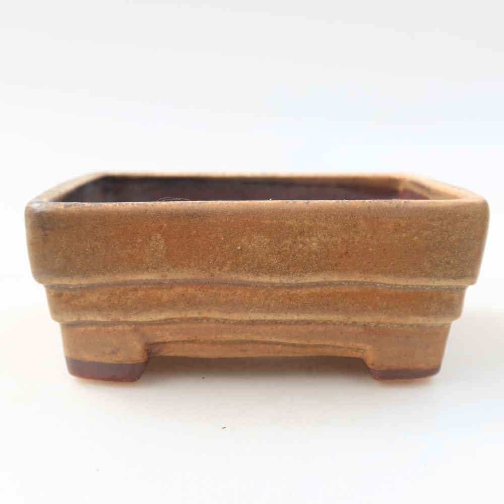 Ceramiczna miska do bonsai 9,5 x 7,5 x 3,5 cm, kolor brązowy