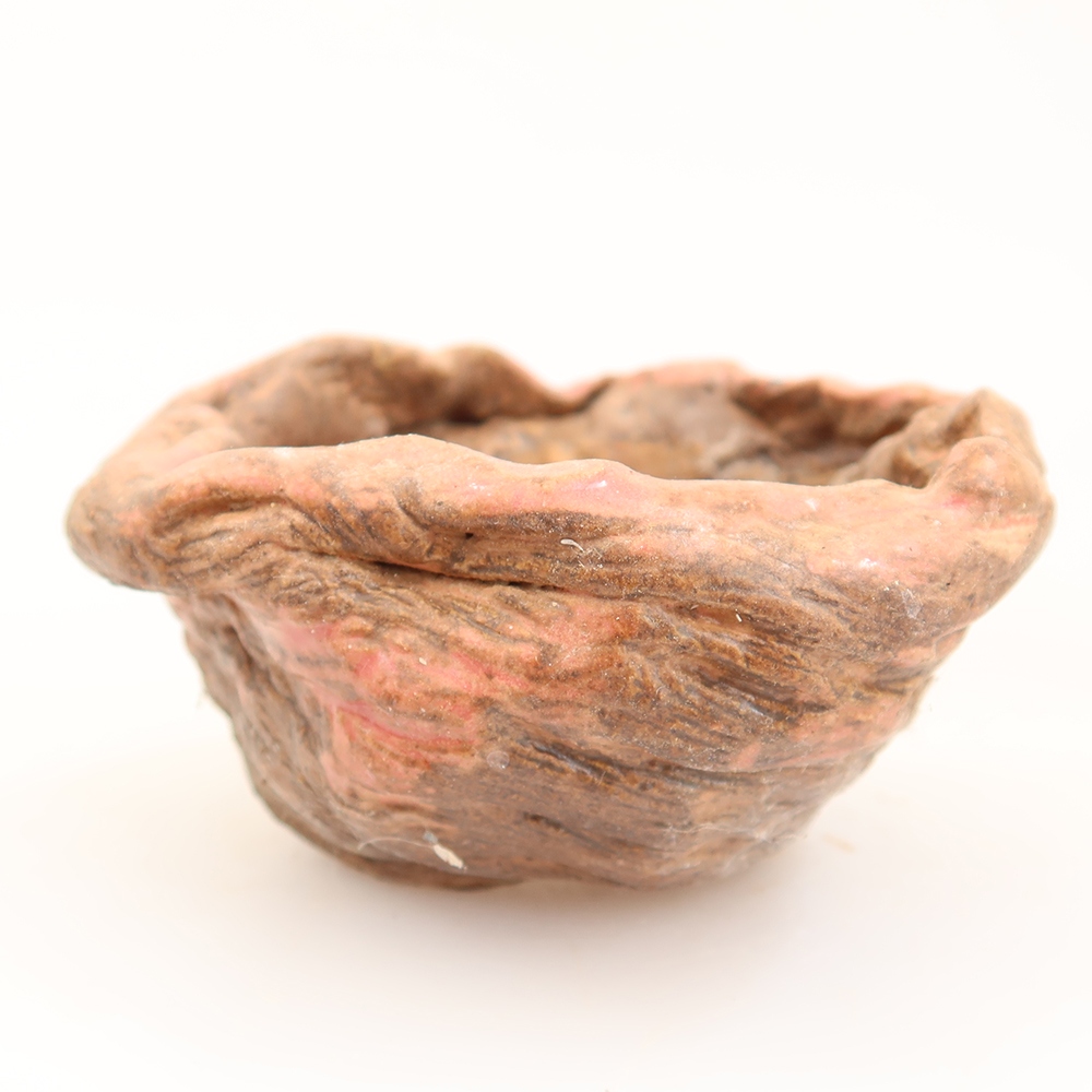 Ceramiczna skorupka  7 x 6 x 4,5 cm, kolor różowy