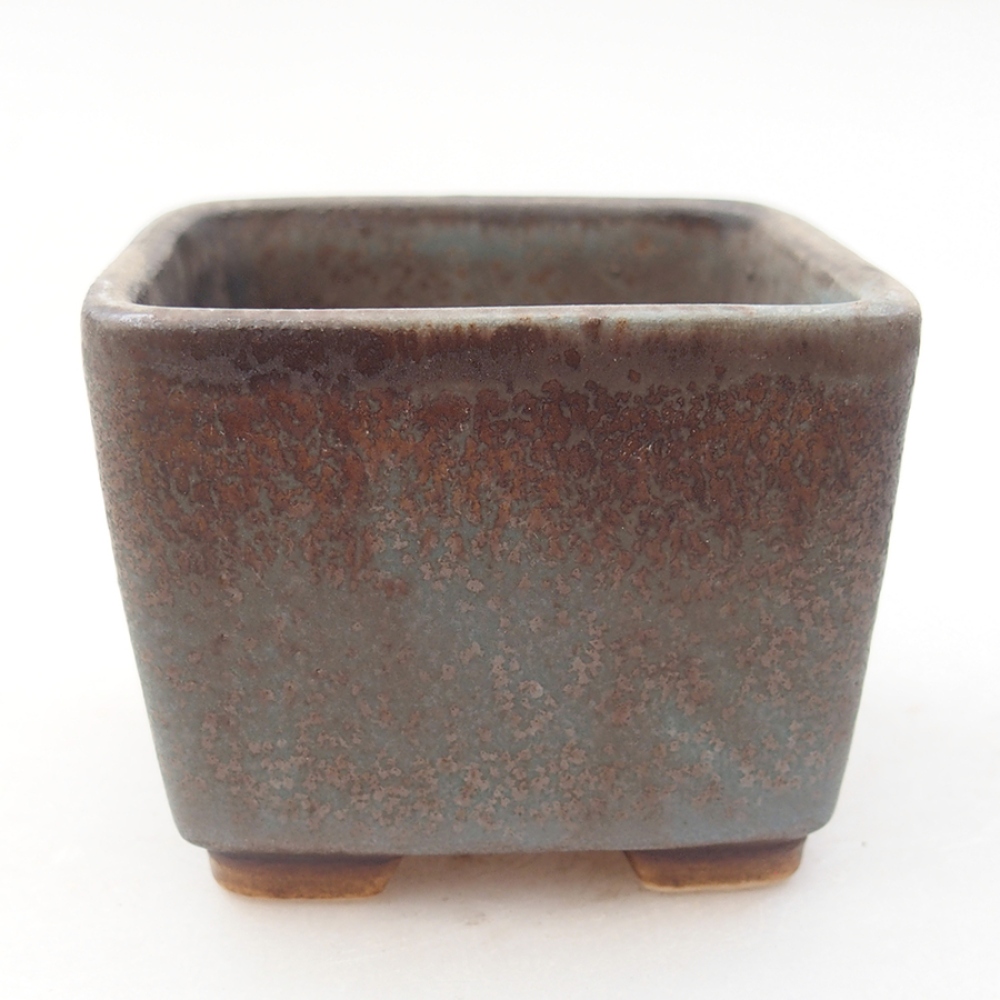 Ceramiczna miska bonsai 6 x 6 x 4,5 cm, kolor niebieski