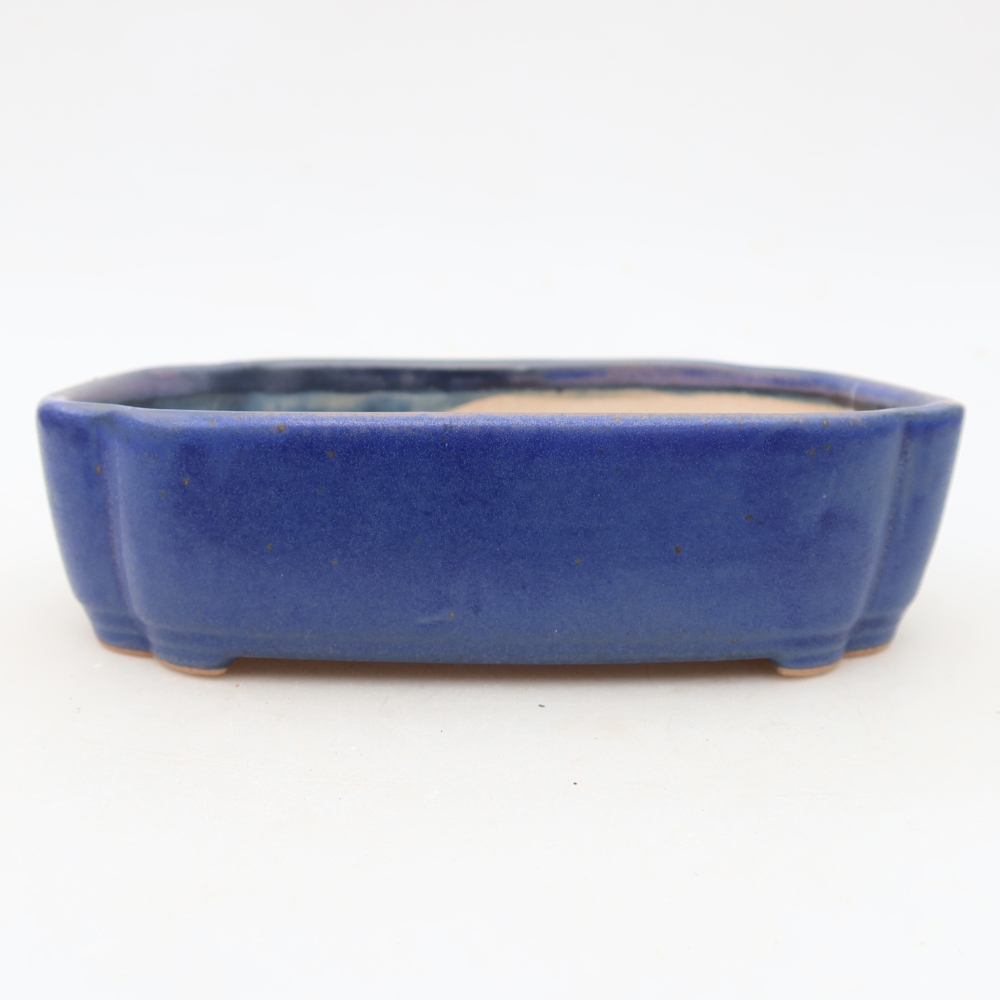 Ceramiczna miska do bonsai 16 x 11,5 x 4 cm, kolor niebieski