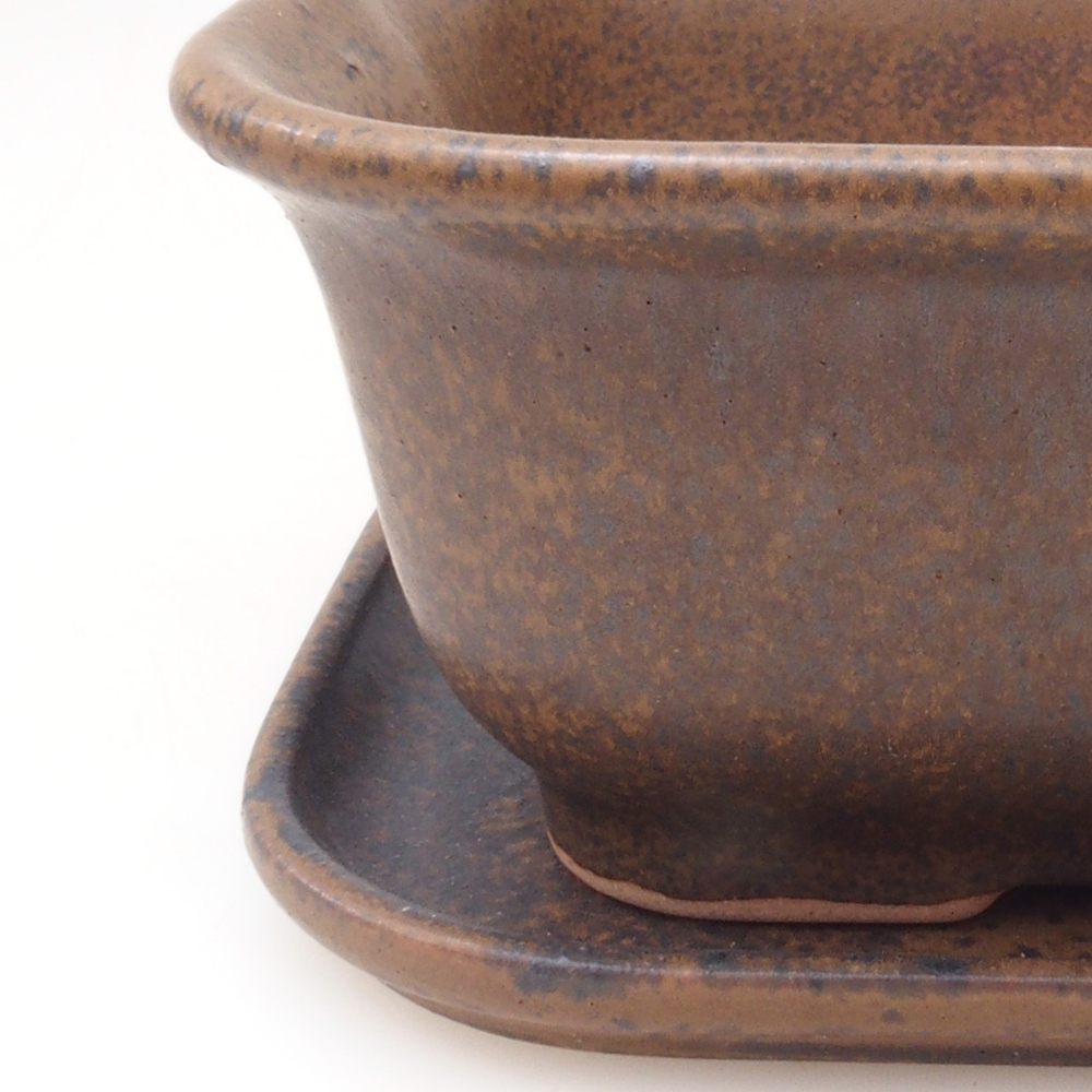 Bonsai bowl + spodek H01 - 12x9x5 cm